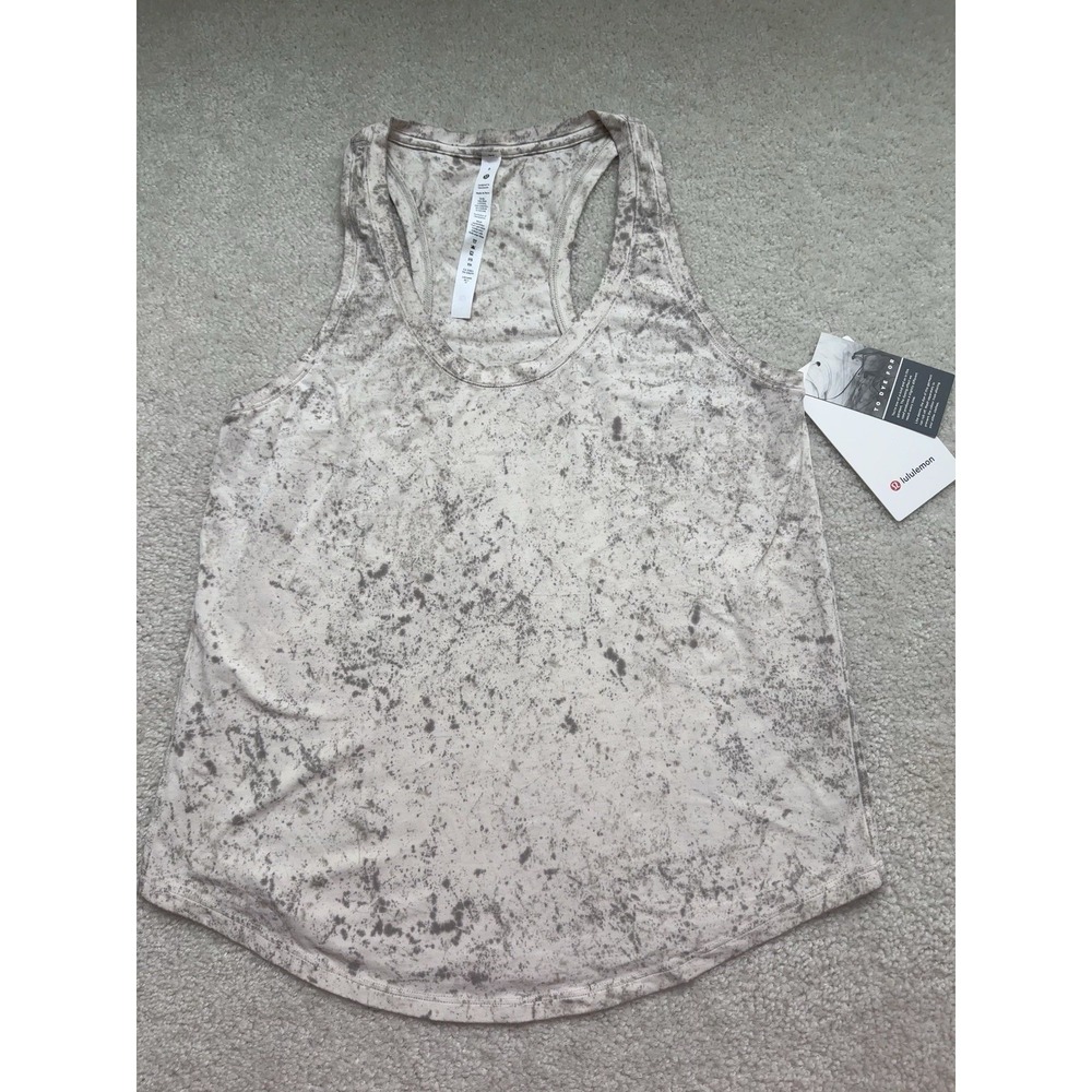 NWT Lululemon Love Tank *Wash Tank Size 8 Cirrus Wash White Opal Raw Linen Rover